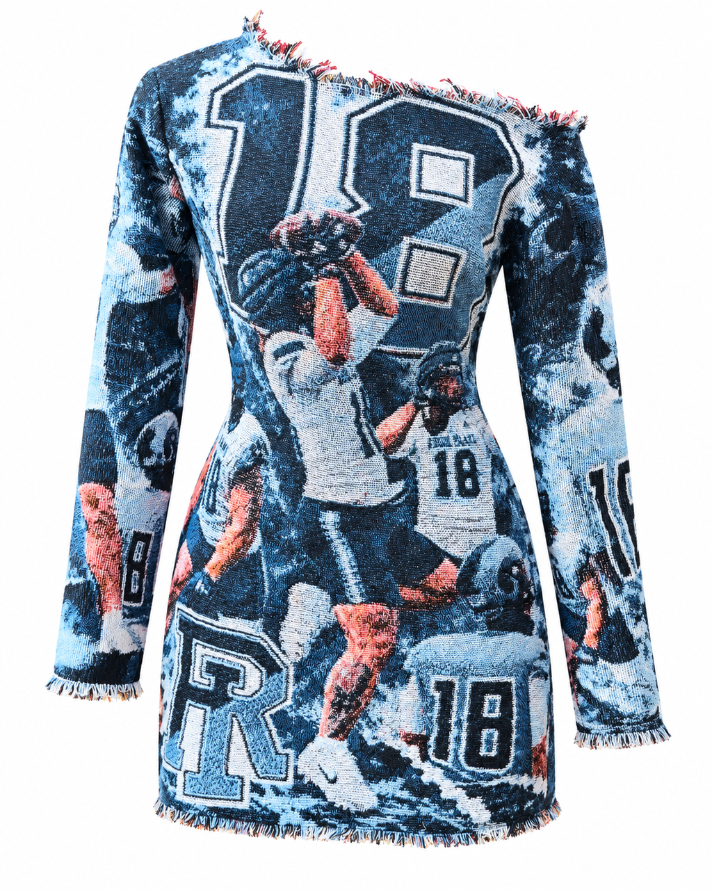Tapestry Off-The-Shoulder Dress