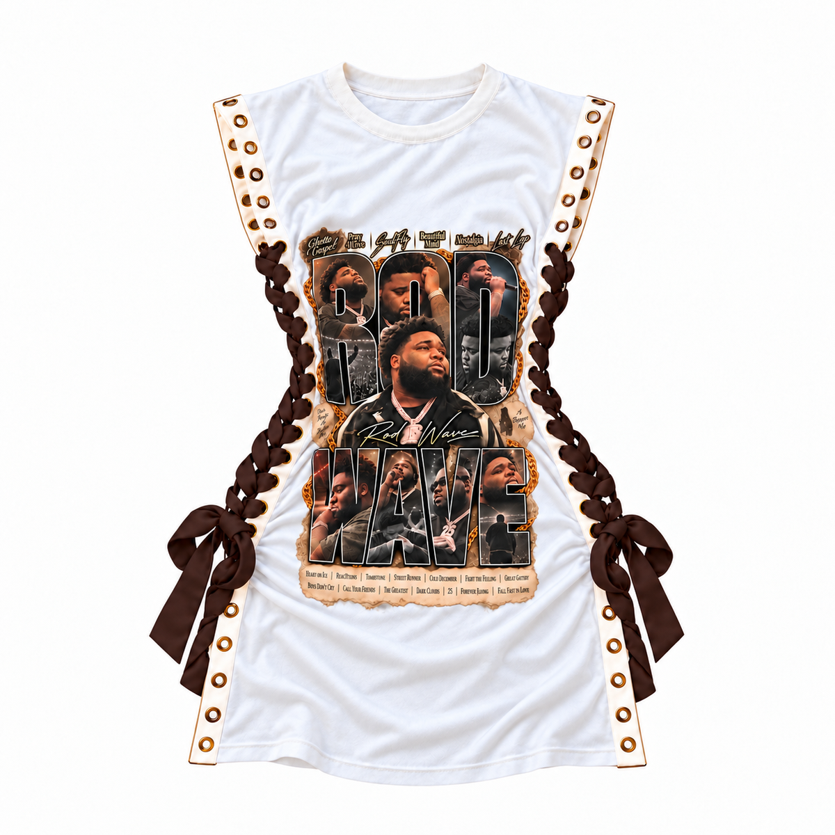 Custom Graphic Grommet Dress