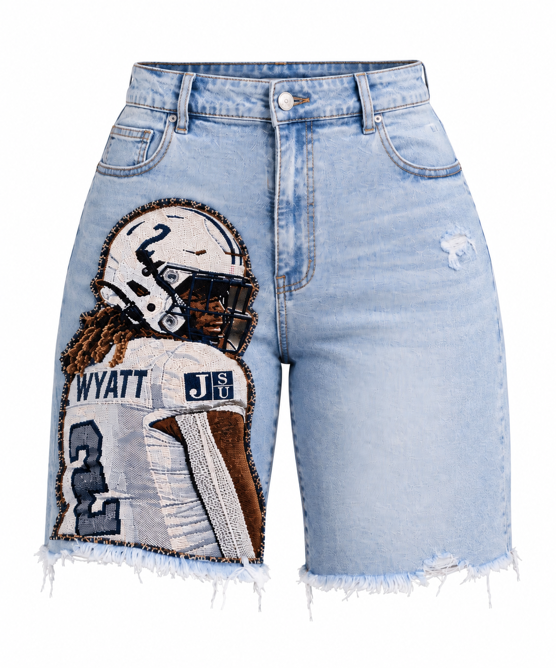 Tapestry Denim Shorts